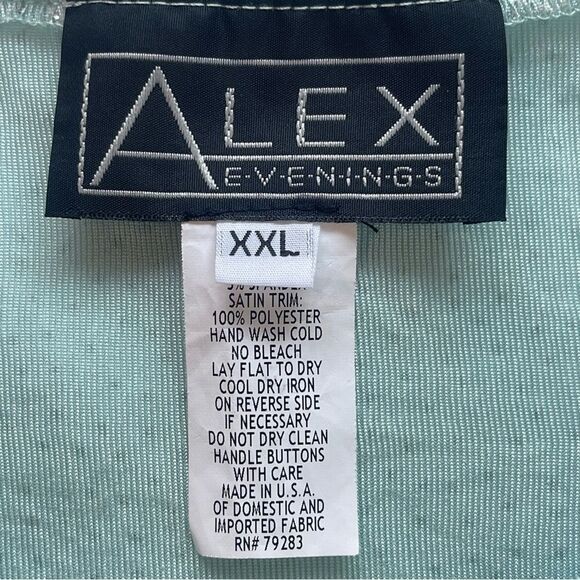 Vintage 90s Sleeveless Top SZ 2X Light Blue Fairycore Coquette Top w/ Glitter - Picture 5 of 7